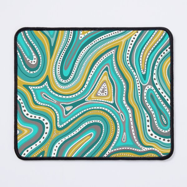 Item preview, Teal Lines and Dots - Abstract Pattern Art  designed and sold by Jillianamatt.