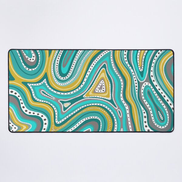 Item preview, Teal Lines and Dots - Abstract Pattern Art  designed and sold by Jillianamatt.