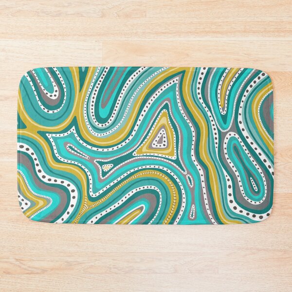 Item preview, Teal Lines and Dots - Abstract Pattern Art  designed and sold by Jillianamatt.
