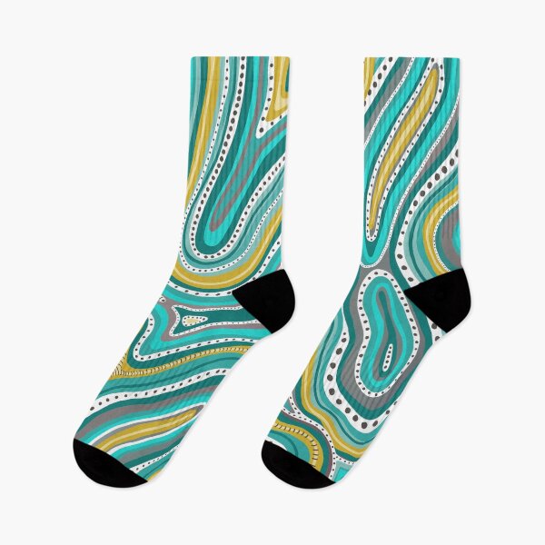 Item preview, Teal Lines and Dots - Abstract Pattern Art  designed and sold by Jillianamatt.
