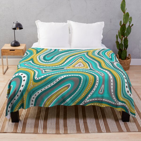 Item preview, Teal Lines and Dots - Abstract Pattern Art designed and sold by Jillianamatt.