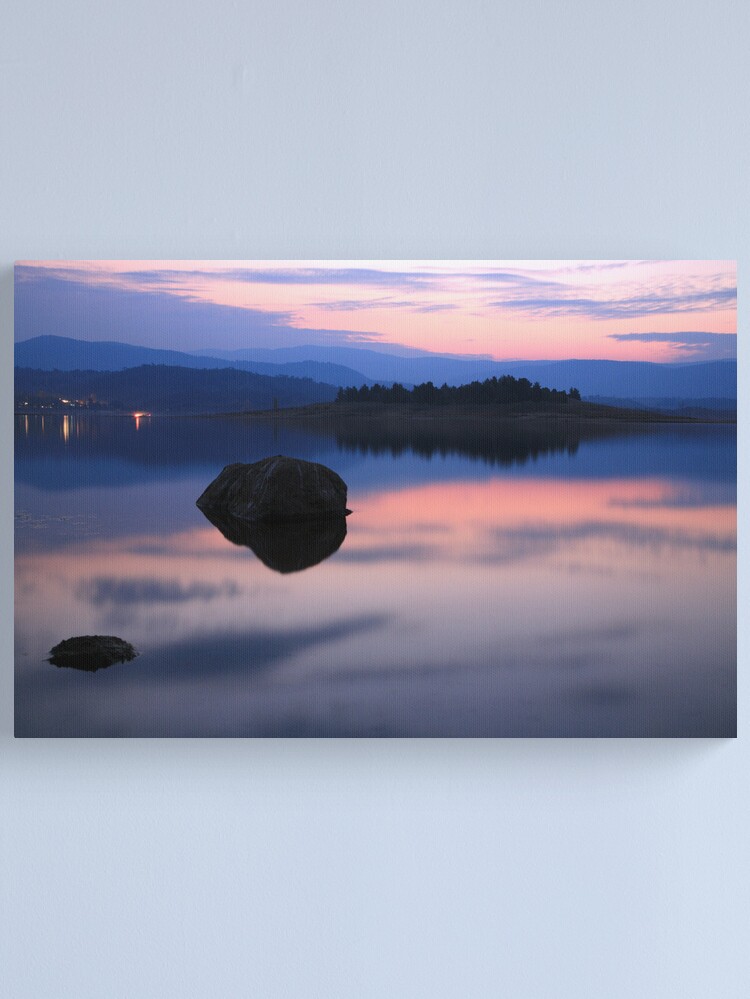 Thumbnail 2 of 3, Canvas Print, Lake Jindabyne, Australia designed and sold by Michael Boniwell.