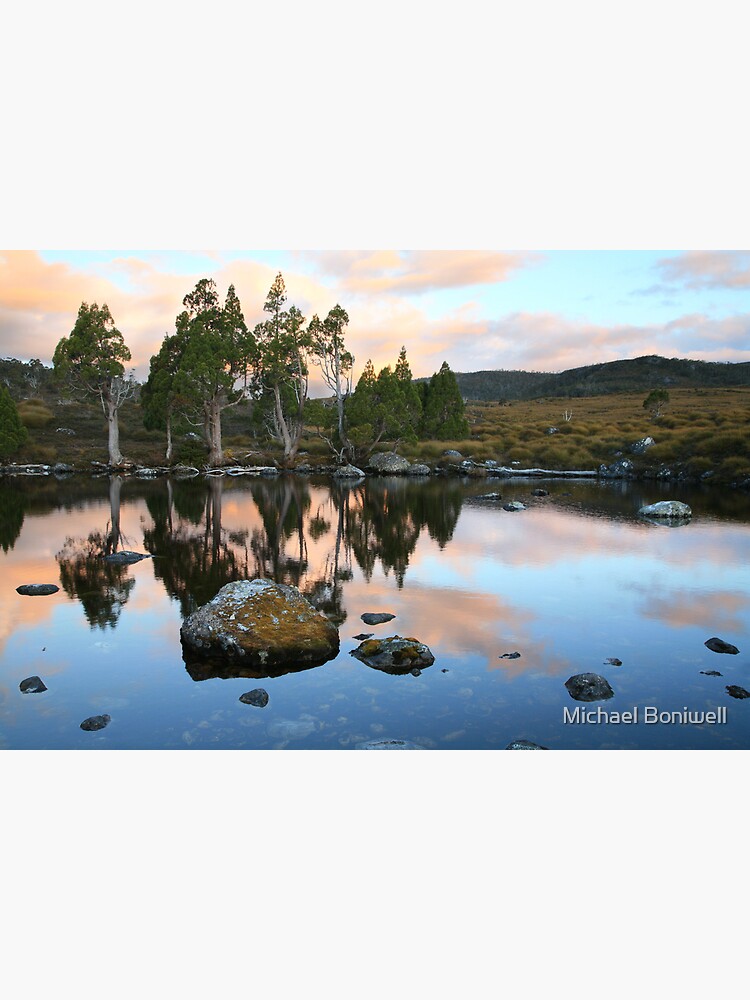 Artwork view, Tarn Reflections, Cradle Mountain National Park, Australia designed and sold by Michael Boniwell