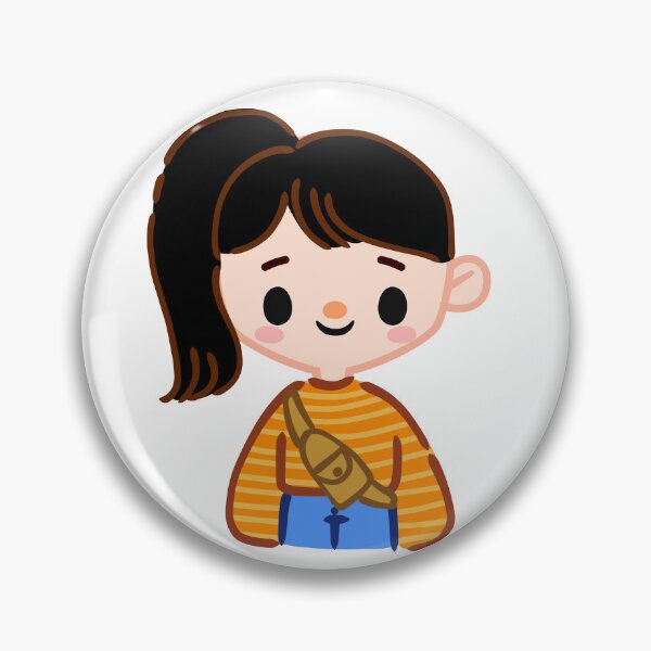 Aperçu de l'œuvre mignon, dessin animé, girl, à, queue cheval créée et vendue par EverAfterStudio.