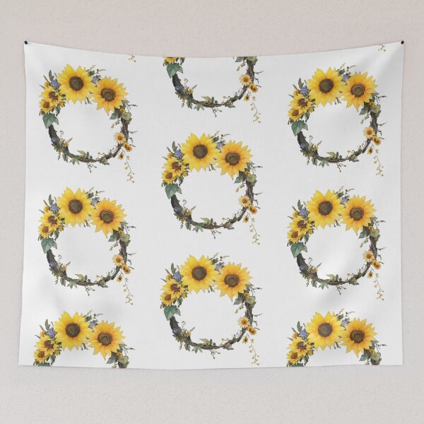 Item preview, Watercolor sunflower wreath frame designed and sold by Jayjaynaenae.