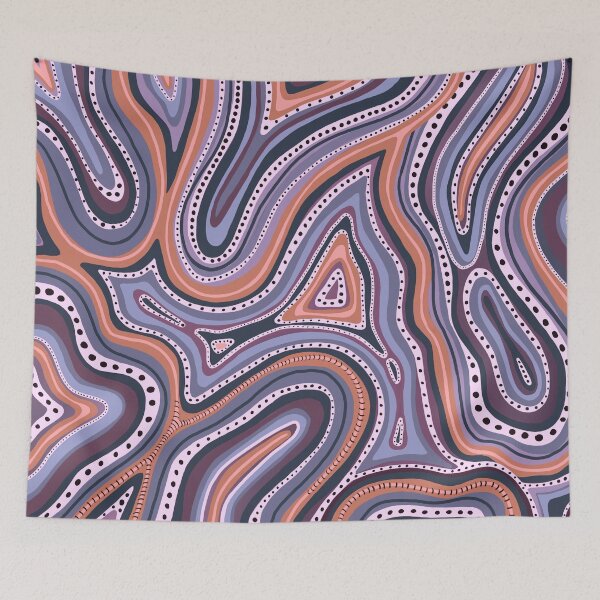 Item preview, Purple Lines and Dots - Abstract Pattern Art  designed and sold by Jillianamatt.