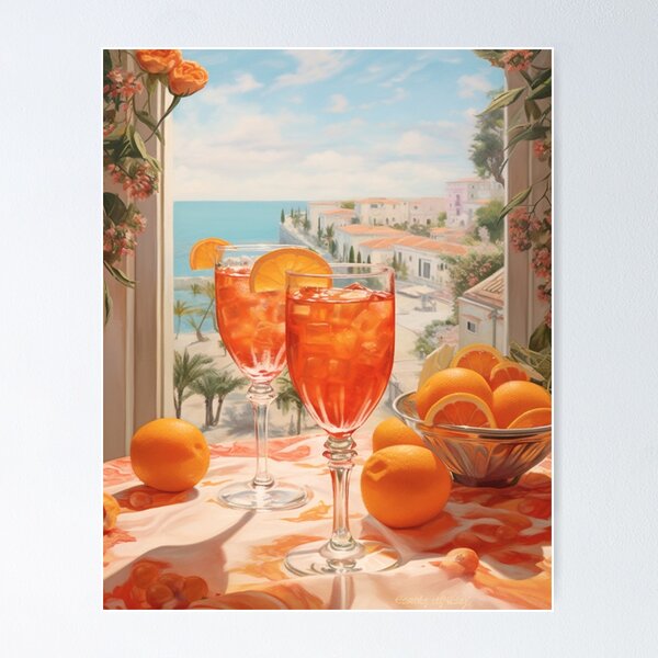 Aperol Spritz in a Glass Art Board Print for Sale by Jay-cm