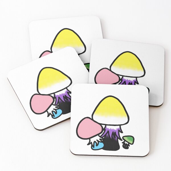 Aperçu de l'œuvre Trans, Nonbinary, Aro Mushrooms créée et vendue par ValentineFlames.