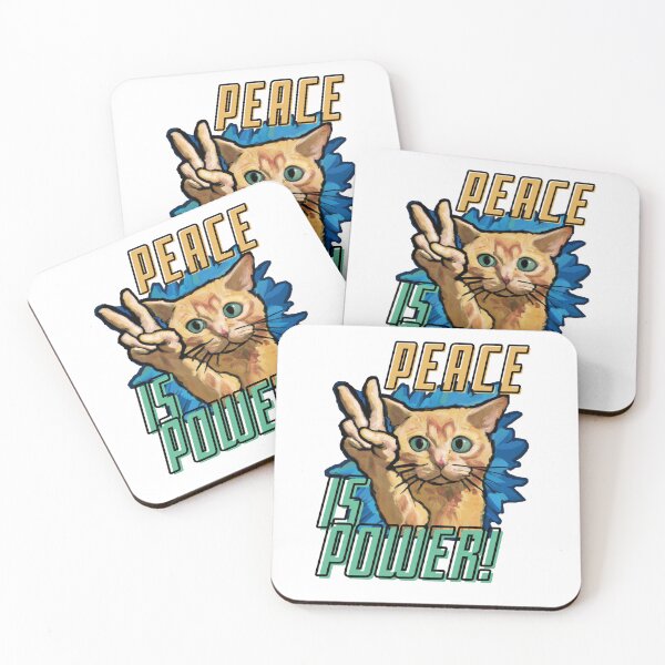 Item preview, Peace Power Cat designed and sold by missdebi27.