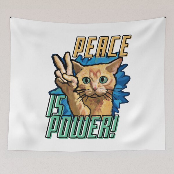 Item preview, Peace Power Cat designed and sold by missdebi27.