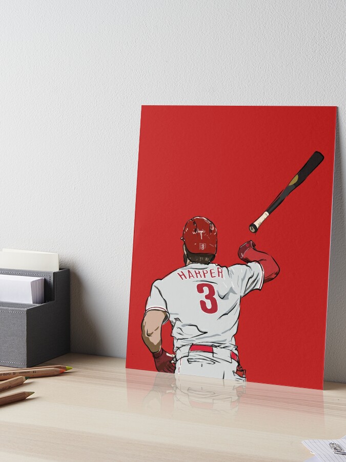 Bryce Harper Bat Throw Sketch Sticker for Sale by RatTrapTees