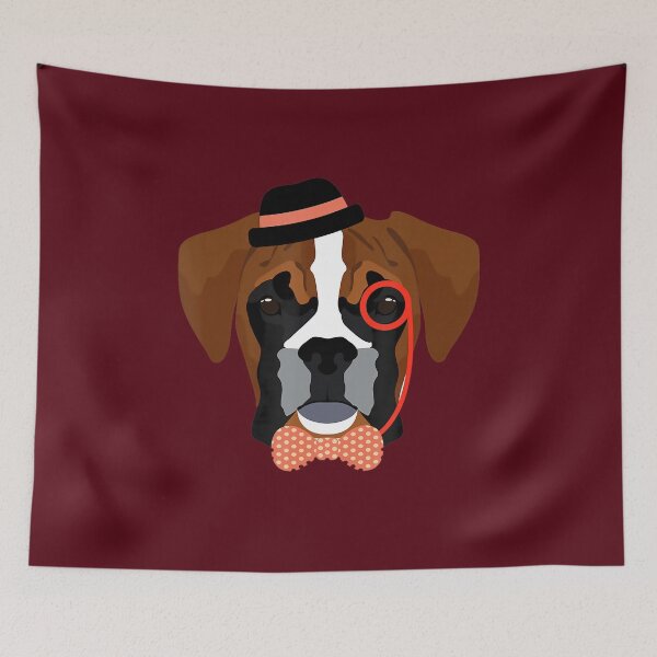 Item preview, Funny Hipster Boxer Dog 		 designed and sold by kcvmnvint93.