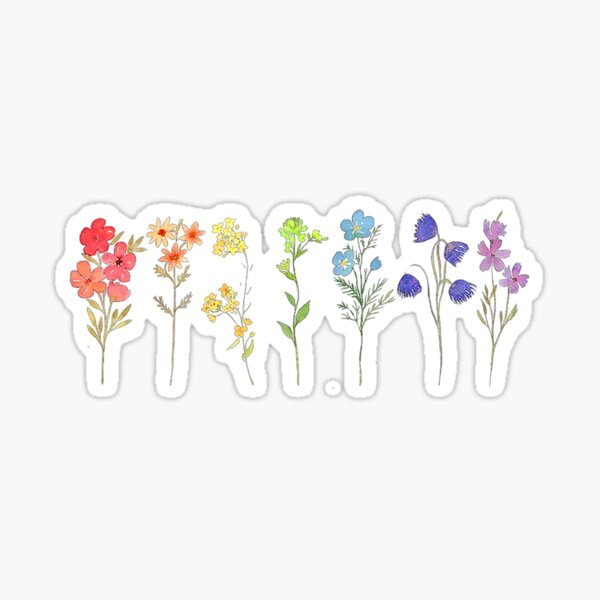 Item preview, LGBTQ Wildflowers Rainbow Flowers Gay Lesbian Pride Month designed and sold by duaradyt.