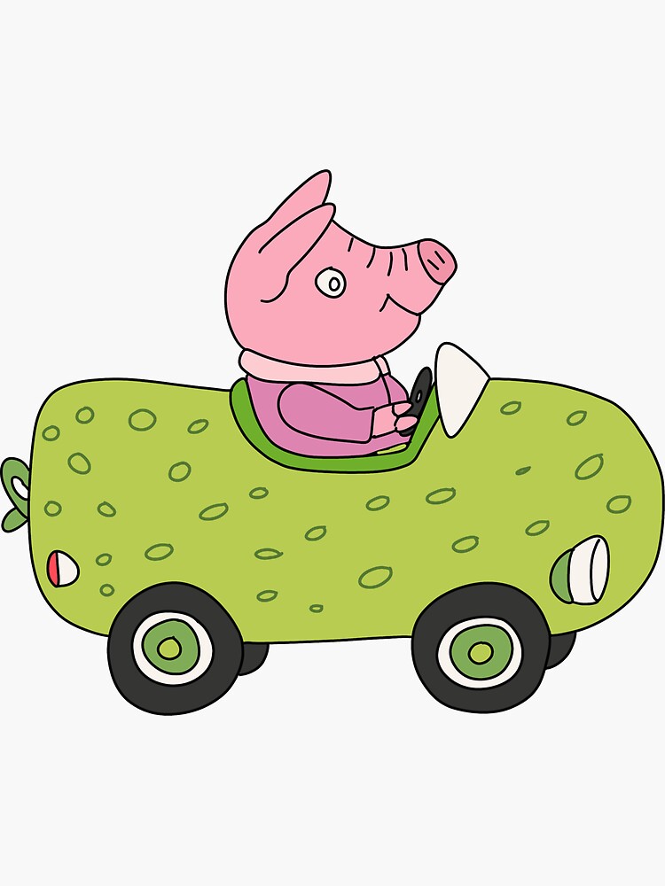 Pickle Car, R. Scarry  Sticker for Sale by ellenugget