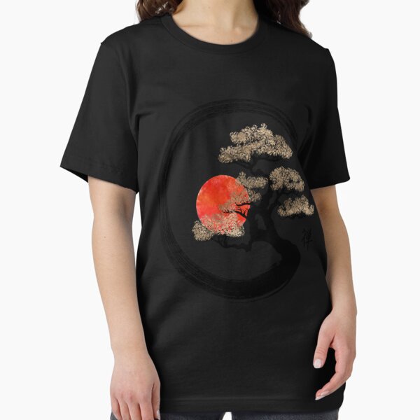 Aperçu de l'œuvre Enso Circle et Bonsai Tree sur toile T-shirt classique créée et vendue par JohMcabee.
