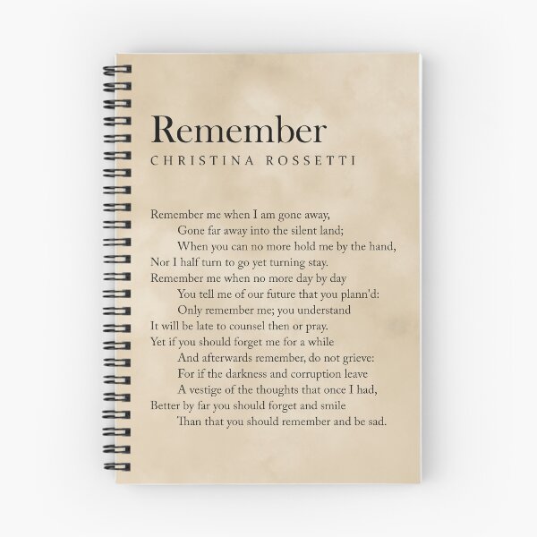 Item preview, Remember - Christina Rossetti Poem - Literature - Typography Print 2 - Vintage designed and sold by Studio Grafiikka.