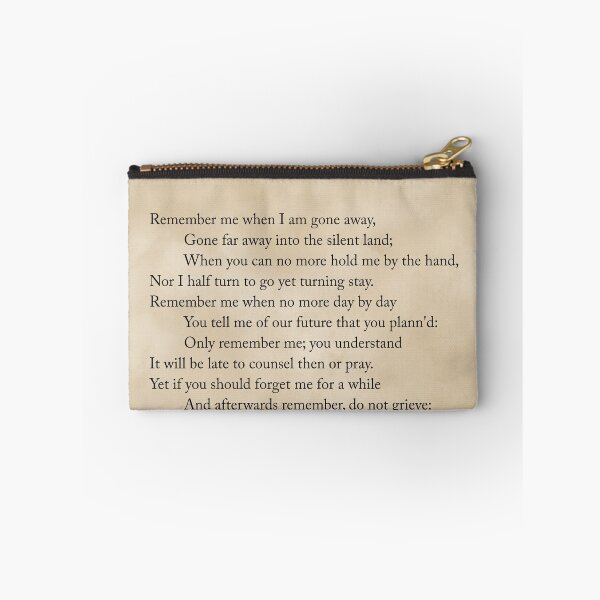 Item preview, Remember - Christina Rossetti Poem - Literature - Typography Print 2 - Vintage designed and sold by Studio Grafiikka.