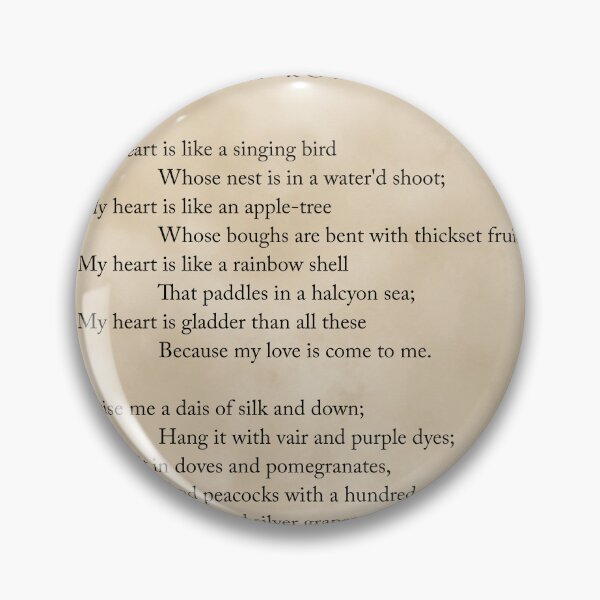 Item preview, A Birthday - Christina Rossetti Poem - Literature - Typography Print 1 - Vintage designed and sold by Studio Grafiikka.