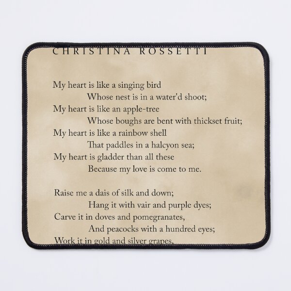 Item preview, A Birthday - Christina Rossetti Poem - Literature - Typography Print 1 - Vintage designed and sold by Studio Grafiikka.