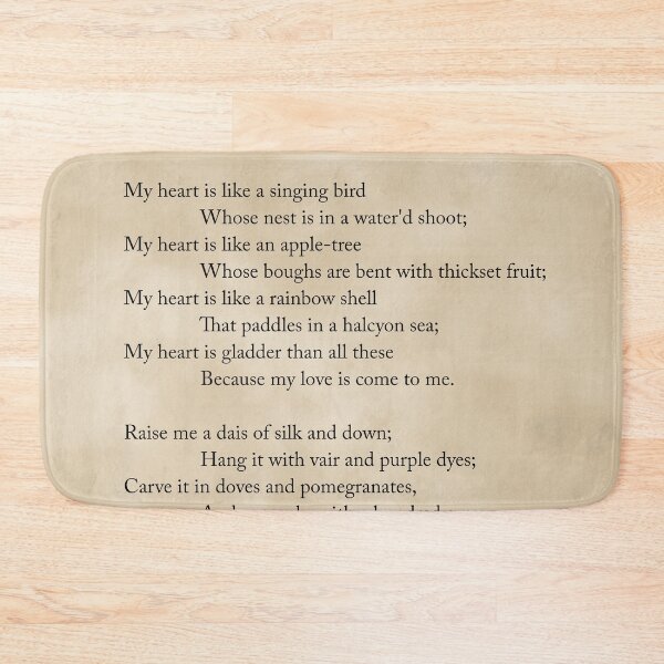 Item preview, A Birthday - Christina Rossetti Poem - Literature - Typography Print 1 - Vintage designed and sold by Studio Grafiikka.