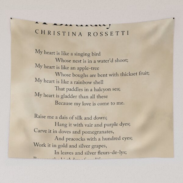 Item preview, A Birthday - Christina Rossetti Poem - Literature - Typography Print 1 - Vintage designed and sold by Studio Grafiikka.