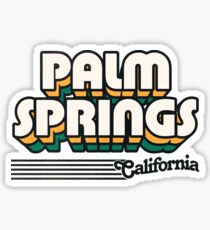 Palm Springs, California | Retro Stripes Sticker