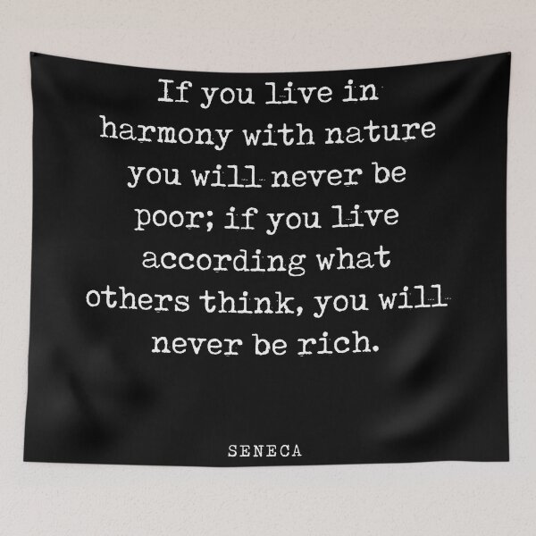 Item preview, Harmony With Nature - Seneca Quote - Literature - Typewriter Print - Black designed and sold by Studio Grafiikka.