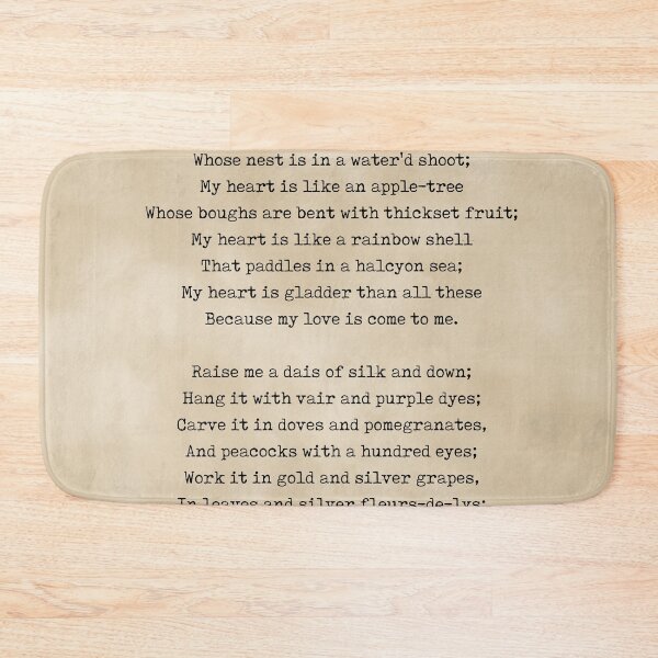 Item preview, A Birthday - Christina Rossetti Poem - Literature - Typewriter Print 2 - Vintage designed and sold by Studio Grafiikka.