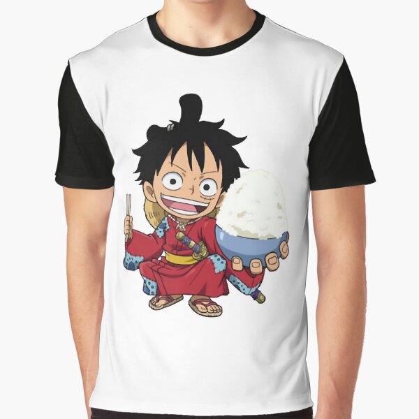 Monkey D. Luffy Wano Act Custom Anime Chibi One Piece T-Shirt -  Freedomdesign