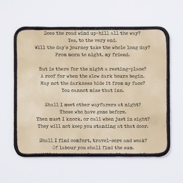 Item preview, Up-Hill - Christina Rossetti Poem - Literature - Typewriter Print 1 - Vintage designed and sold by Studio Grafiikka.