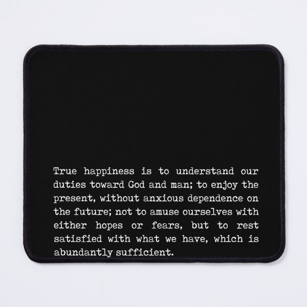 Item preview, True Happiness - Seneca Quote - Literature - Typewriter Print - Black designed and sold by Studio Grafiikka.