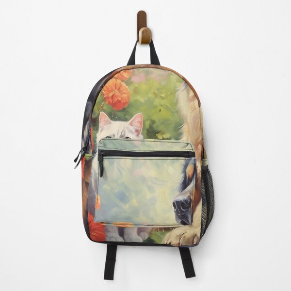Item preview, Friends Dog And Cat Are Sitting In The Summer Garden designed and sold by shanniaMilton.