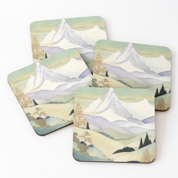 Item preview, Landscape of mountains with fir trees designed and sold by AndreTonich.