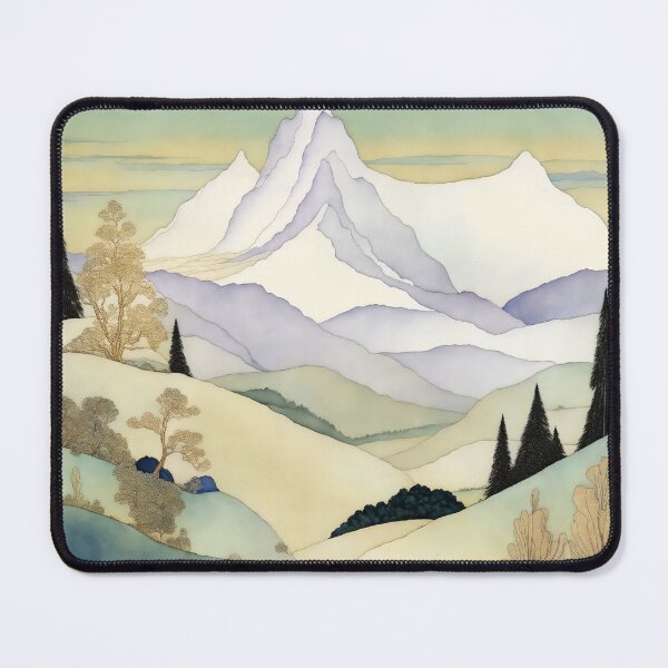Item preview, Landscape of mountains with fir trees designed and sold by AndreTonich.