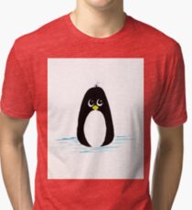 Penguin Cartoon Tri-blend T-Shirt