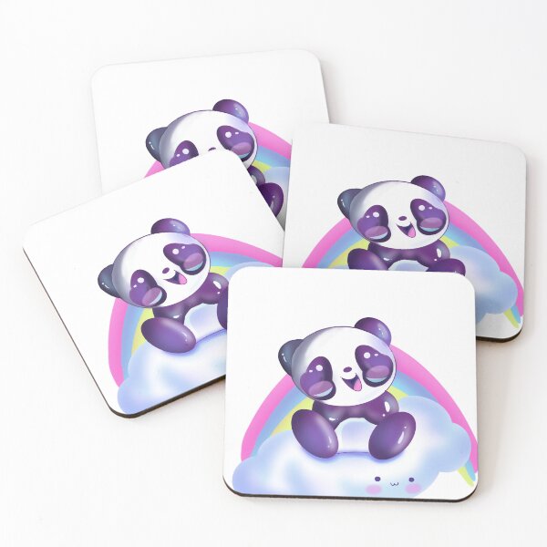 Item preview, Happy kawaii panda rainbow designed and sold by hellomakitty.