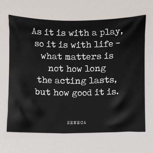 Item preview, As it is with a play - Seneca Quote - Literature - Typewriter Print - Black designed and sold by Studio Grafiikka.