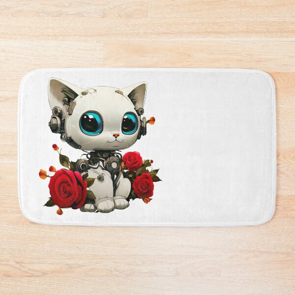 Item preview, Robo-Cat With Roses! designed and sold by kukamatsu.