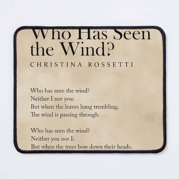 Item preview, Who Has Seen the Wind - Christina Rossetti Poem - Literature - Typography Print 1 - Vintage designed and sold by Studio Grafiikka.