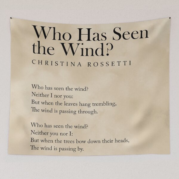 Item preview, Who Has Seen the Wind - Christina Rossetti Poem - Literature - Typography Print 1 - Vintage designed and sold by Studio Grafiikka.