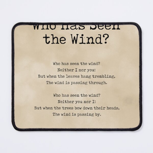 Item preview, Who Has Seen the Wind - Christina Rossetti Poem - Literature - Typewriter Print 2 - Vintage designed and sold by Studio Grafiikka.