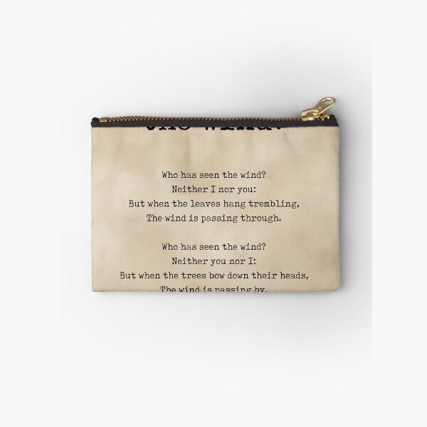 Item preview, Who Has Seen the Wind - Christina Rossetti Poem - Literature - Typewriter Print 2 - Vintage designed and sold by Studio Grafiikka.