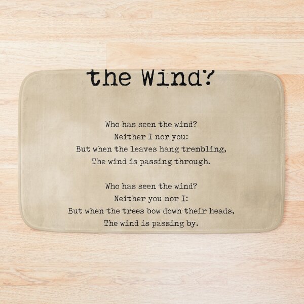 Item preview, Who Has Seen the Wind - Christina Rossetti Poem - Literature - Typewriter Print 2 - Vintage designed and sold by Studio Grafiikka.