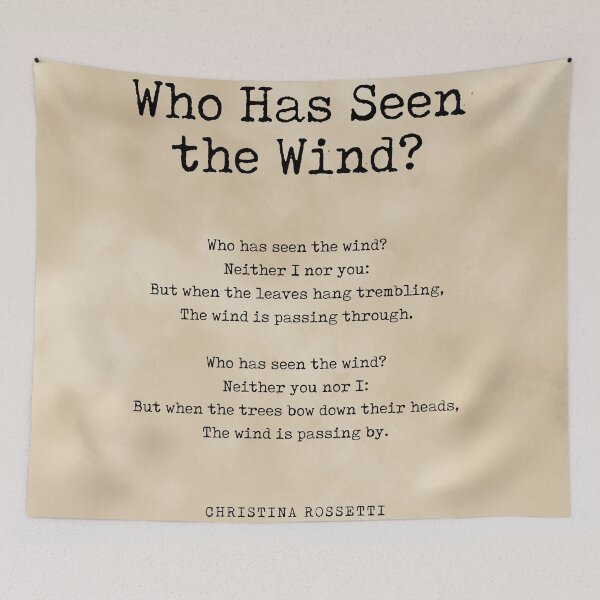 Item preview, Who Has Seen the Wind - Christina Rossetti Poem - Literature - Typewriter Print 2 - Vintage designed and sold by Studio Grafiikka.