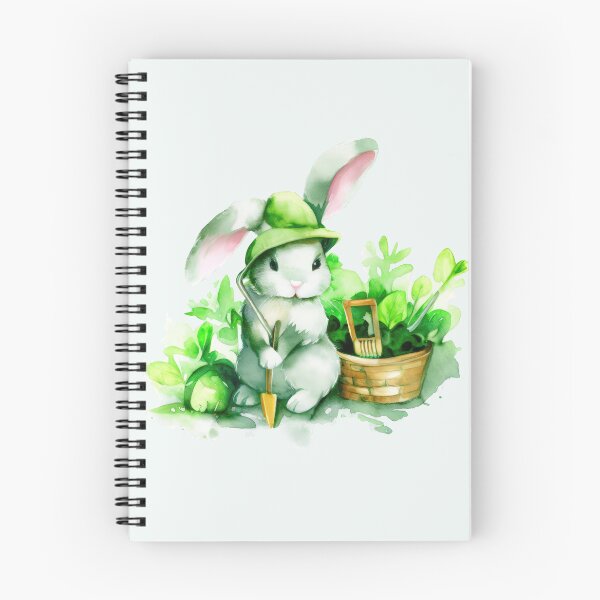 Item preview, Watercolor Cute Rabbit: Gardening Day designed and sold by B-BrushArtworks.