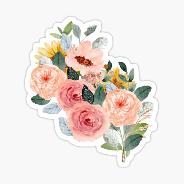Vista previa del artículo con la obra «Flores de acuarela», diseñado y vendido por Vintage Visions Art.