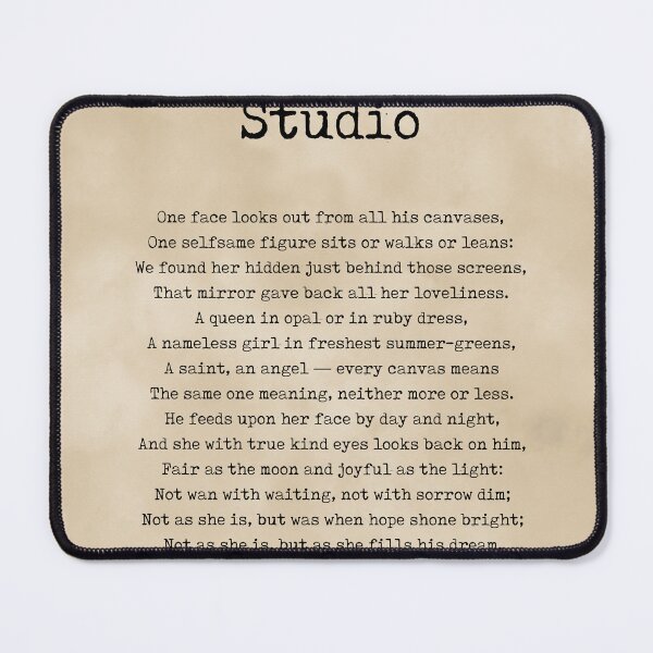 Item preview, In an Artist's Studio - Christina Rossetti Poem - Literature - Typewriter Print 1 - Vintage designed and sold by Studio Grafiikka.