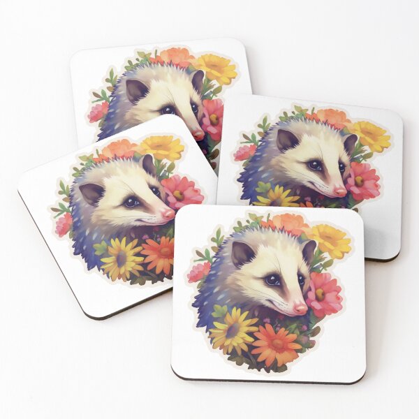 Item preview, Opossum in flowers designed and sold by CrittersHub.