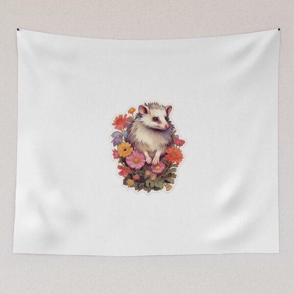 Item preview, Opossum in flowers designed and sold by CrittersHub.