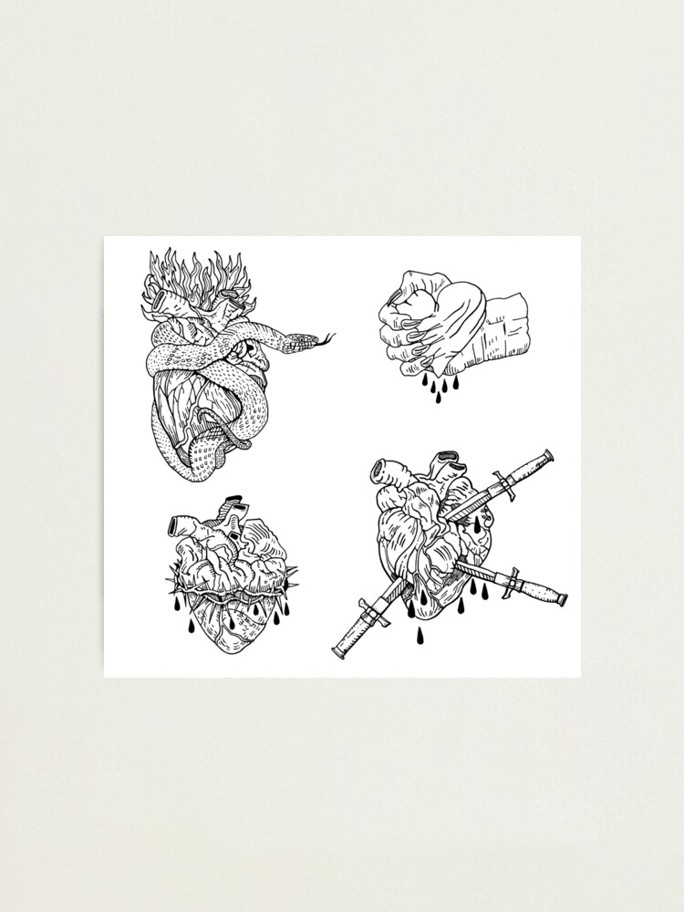 Alternate view of Love is evil black & white. Photographic Print